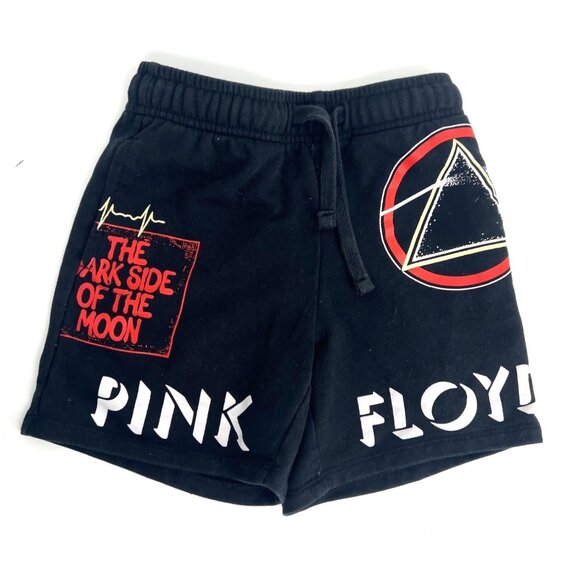 Pink Floyd Boys Sweat Shorts Black Size 5/6 The Dark Side of the Moon - Picture 1 of 3